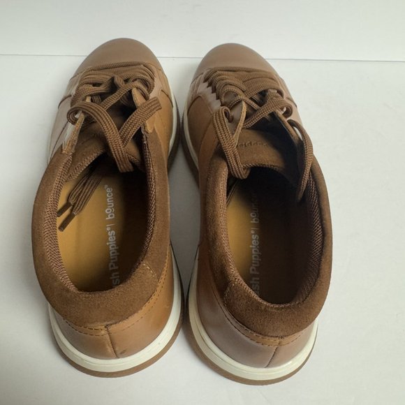 Hush Puppies Mens Maynard Sneaker Cognac Leather Size 9.5W